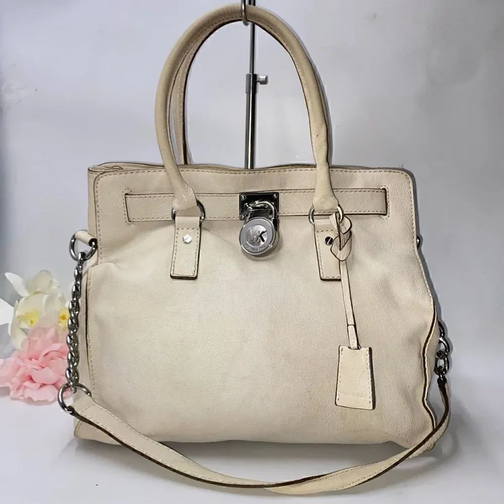 Michael Kors Hamilton Tote Beige Large